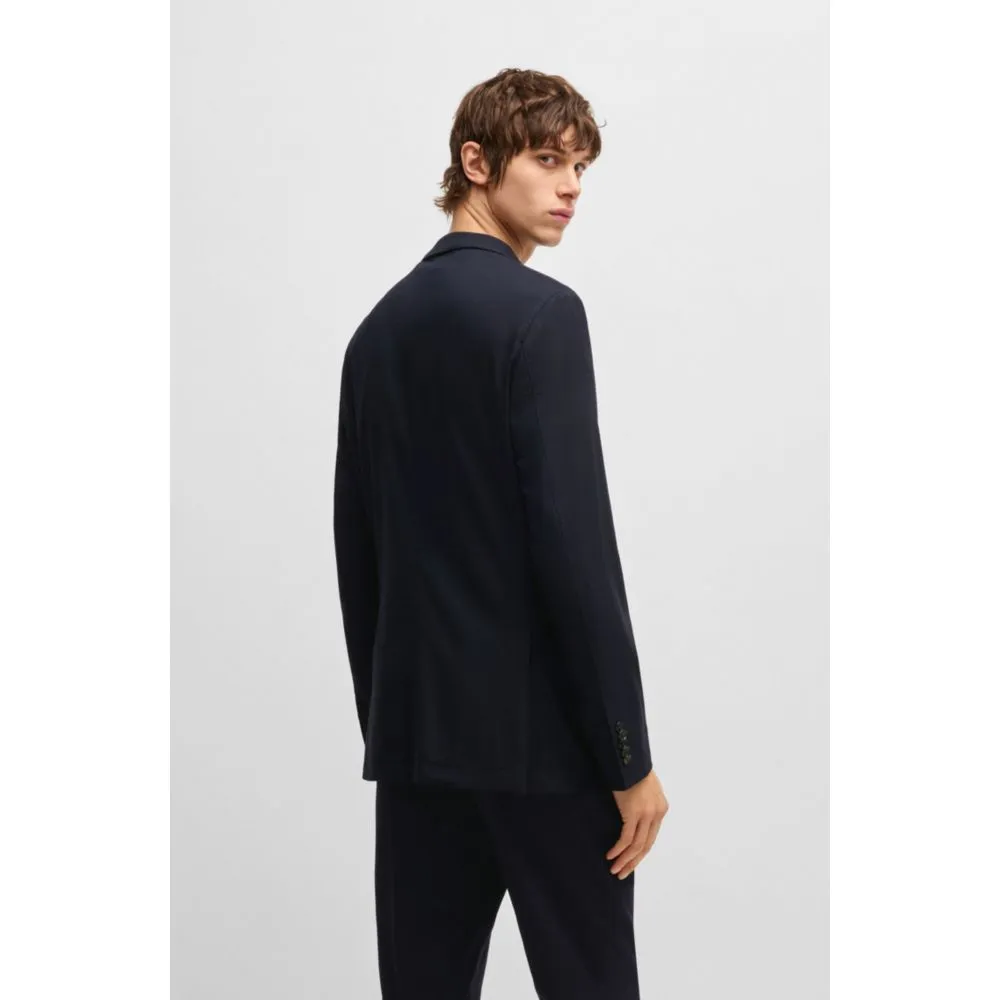 Slim-fit suit jacket in a structured wool blend