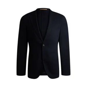 Slim-fit suit jacket in a structured wool blend