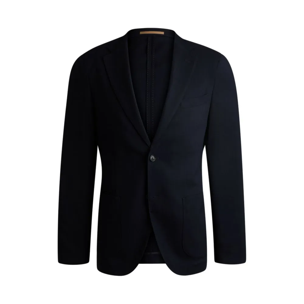 Slim-fit suit jacket in a structured wool blend