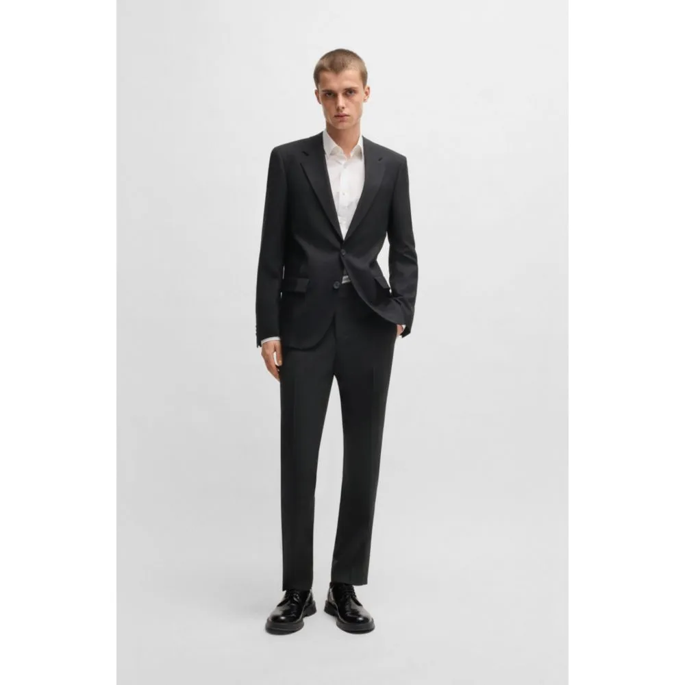 Slim-fit suit jacket in wool twill