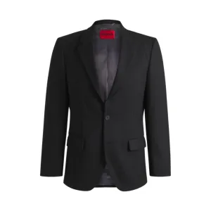 Slim-fit suit jacket in wool twill