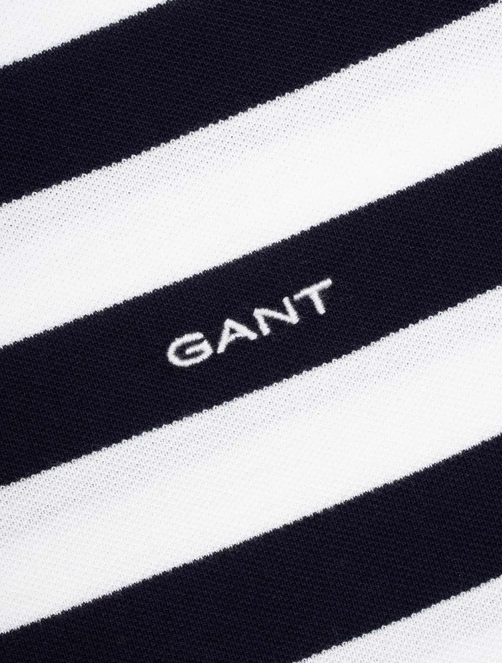 Stripe Short Sleeve Pique Polo Evening Blue