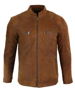 Suede Leather Retro Vintage Biker Jacket