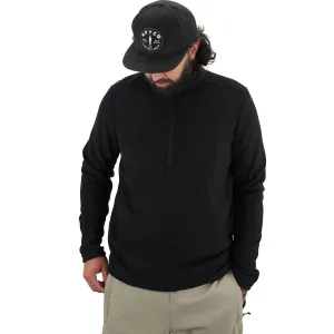 Sundown Fishing 1/4 Zip Fleece Jacket In Black