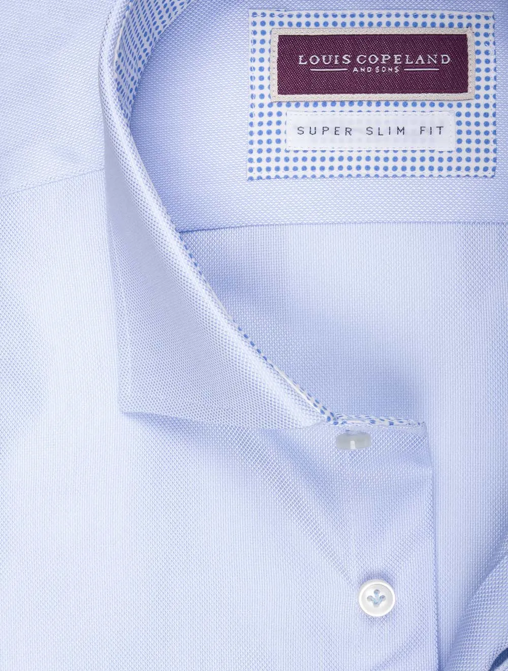 Super Slim Fit PinPoint Shirt Blue