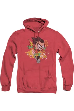 Teen Titans Go Robin Adult Heather Hoodie / Hooded Sweatshirt