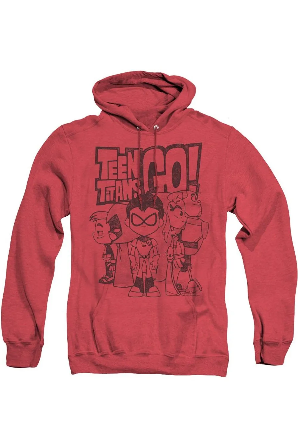 Teen Titans Go Team Up Adult Heather Hoodie / Hooded Sweatshirt