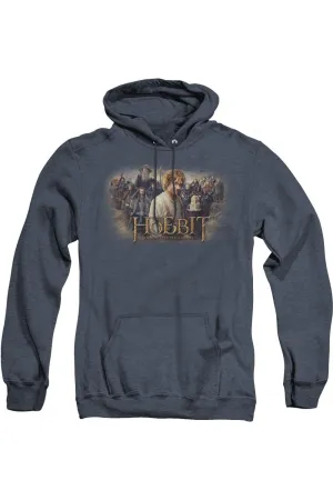 The Hobbit Hobbit Rally Adult Heather Hoodie / Hooded Sweatshirt