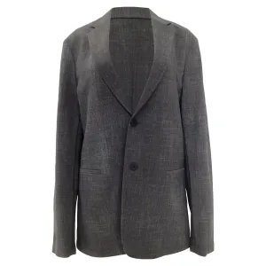 Theory Single-Breasted Blazer in Grey Polyamide