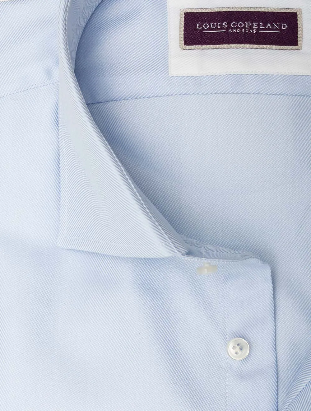 Thomas Mason Twill Classic Fit Shirt Blue