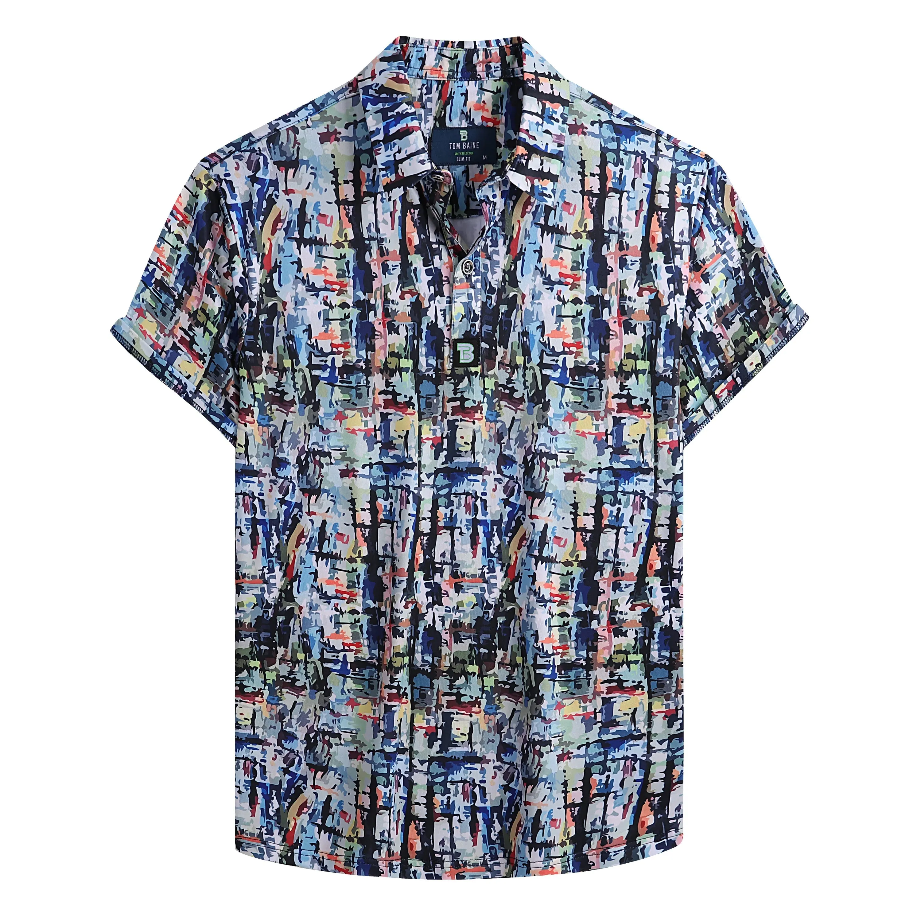 Tom Baine Men's Performance Four-Way Stretch Golf Polo