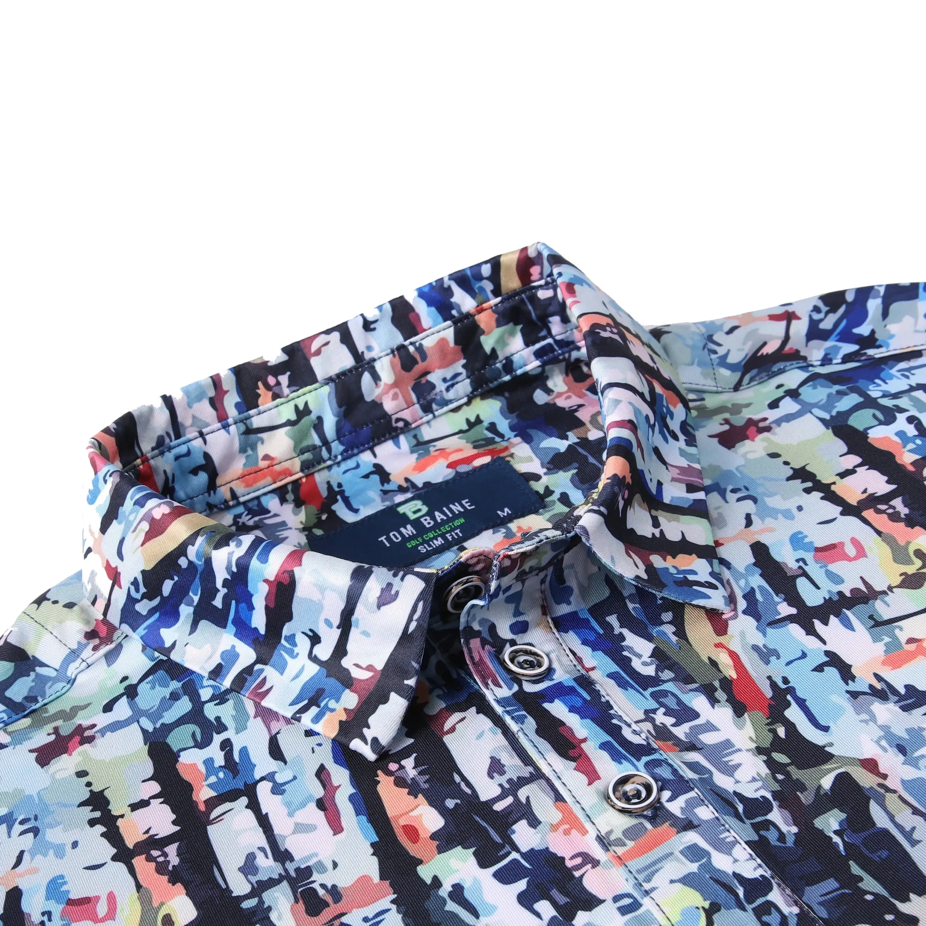 Tom Baine Men's Performance Four-Way Stretch Golf Polo