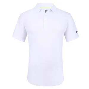 Tom Baine Men's Performance Solid Four-Way Stretch Golf Polo