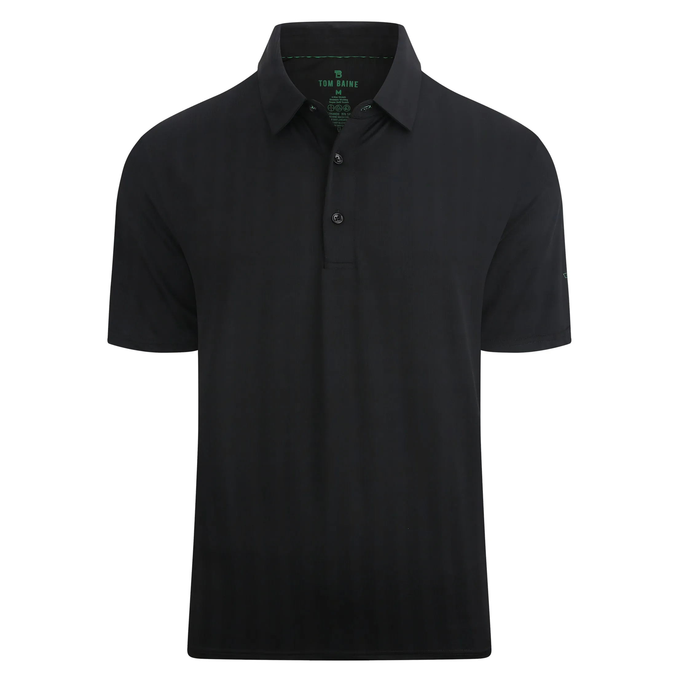 Tom Baine Performance Stretch Plaid Short Sleeve Polo