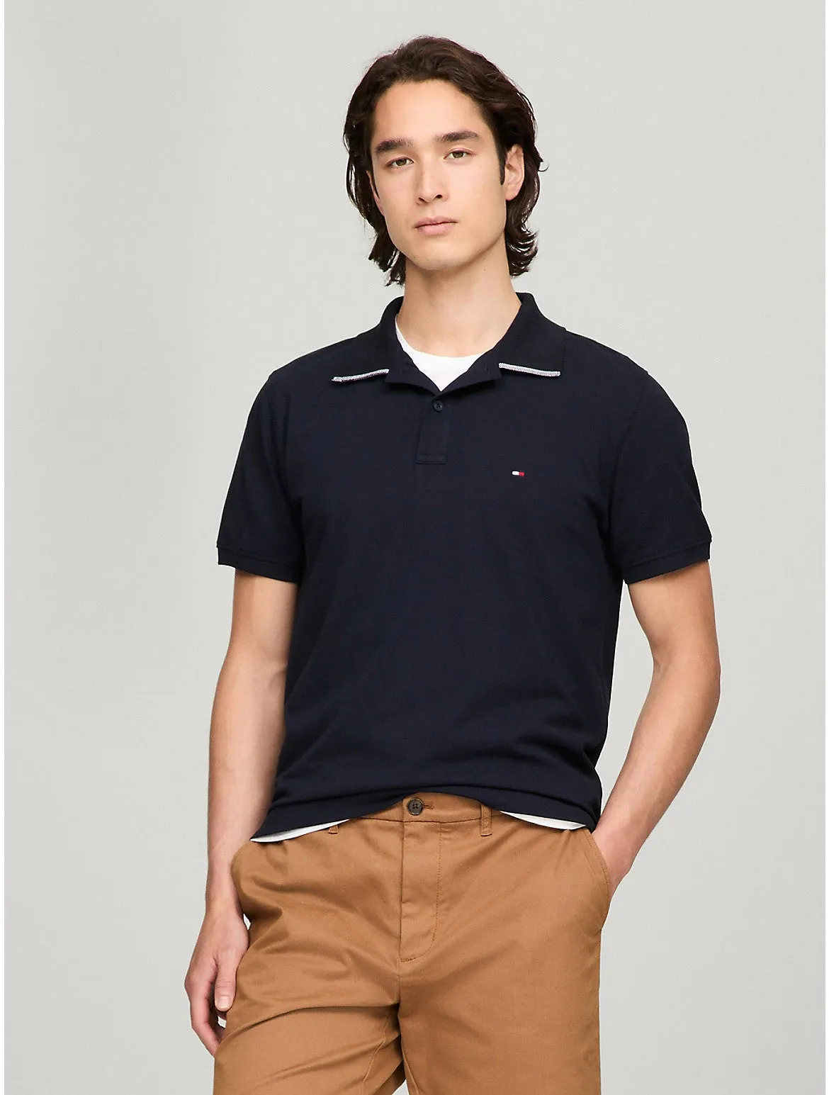 Tommy Hilfiger Men's Under Collar Tipped Regular Fit Polo