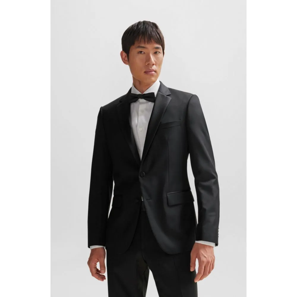 Tuxedo jacket in virgin-wool serge