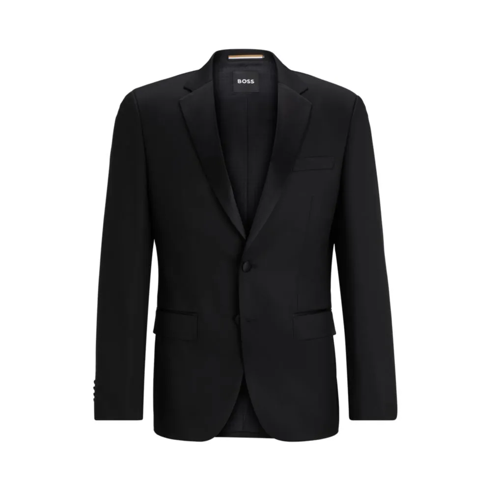 Tuxedo jacket in virgin-wool serge