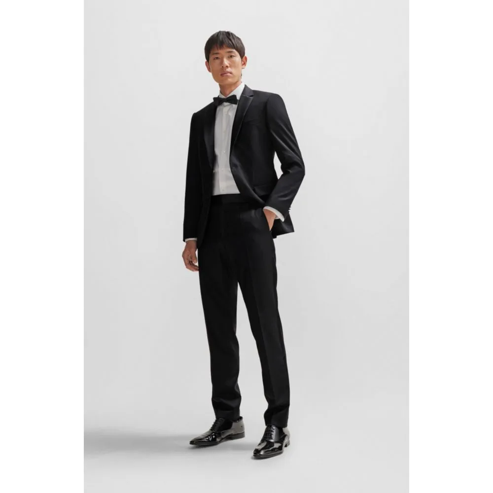Tuxedo jacket in virgin-wool serge