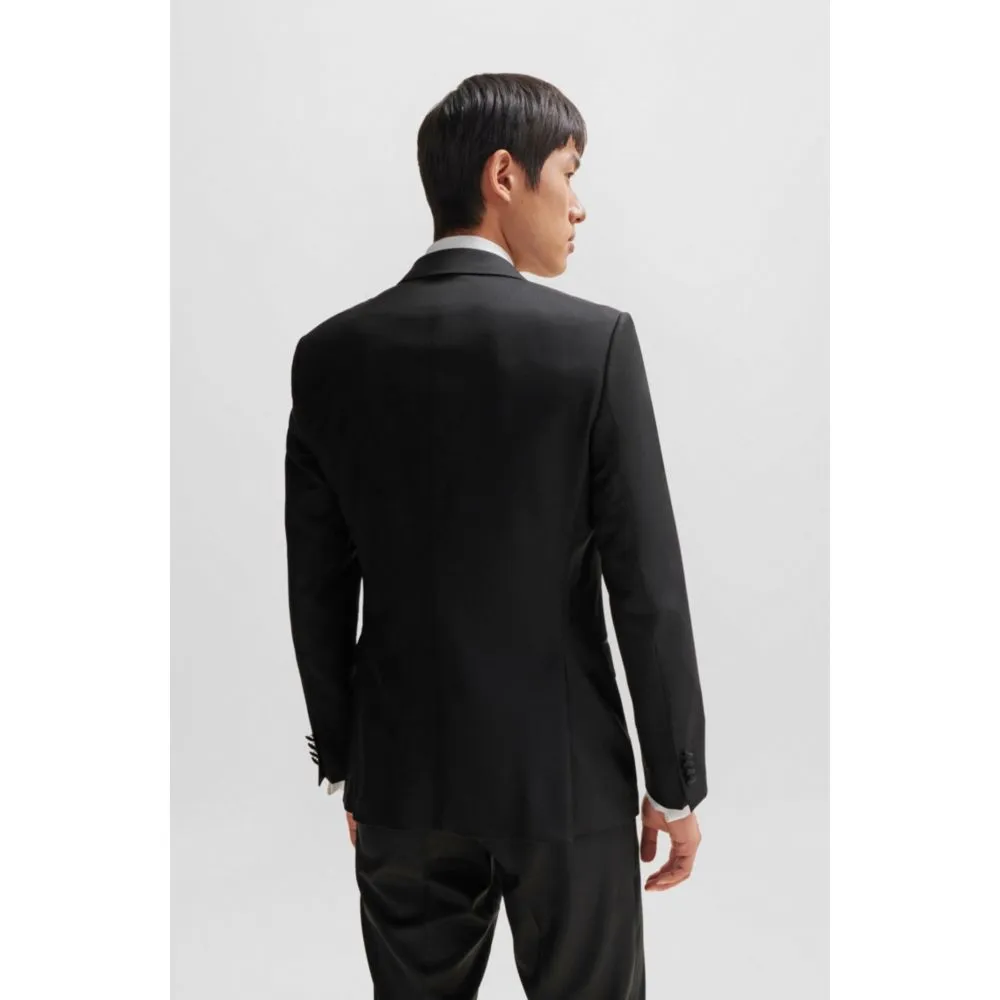 Tuxedo jacket in virgin-wool serge
