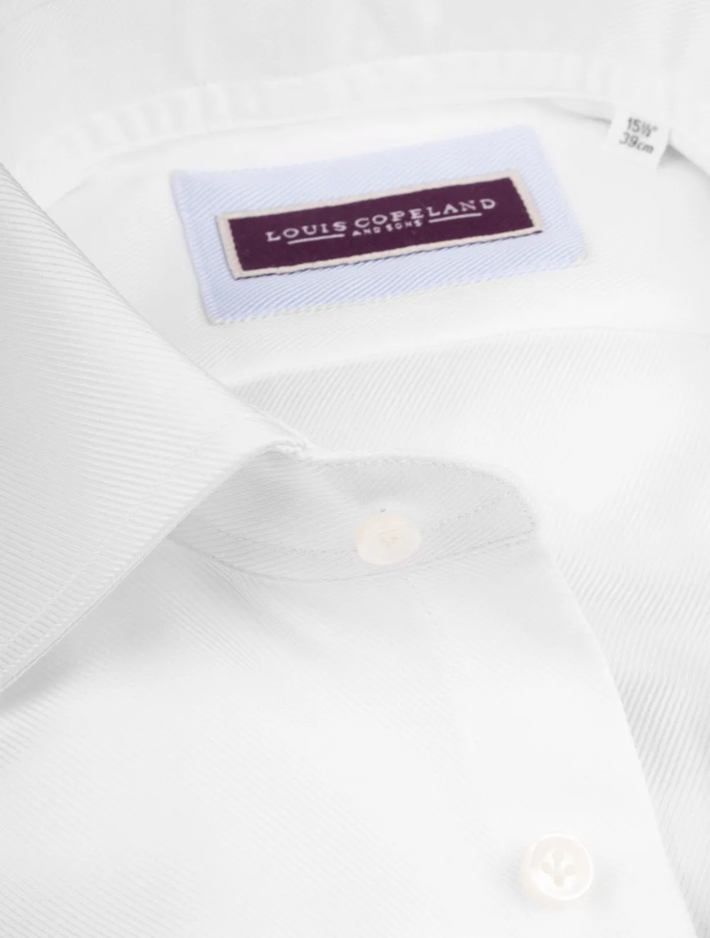 Twill Super Slim Double Cuff Shirt White