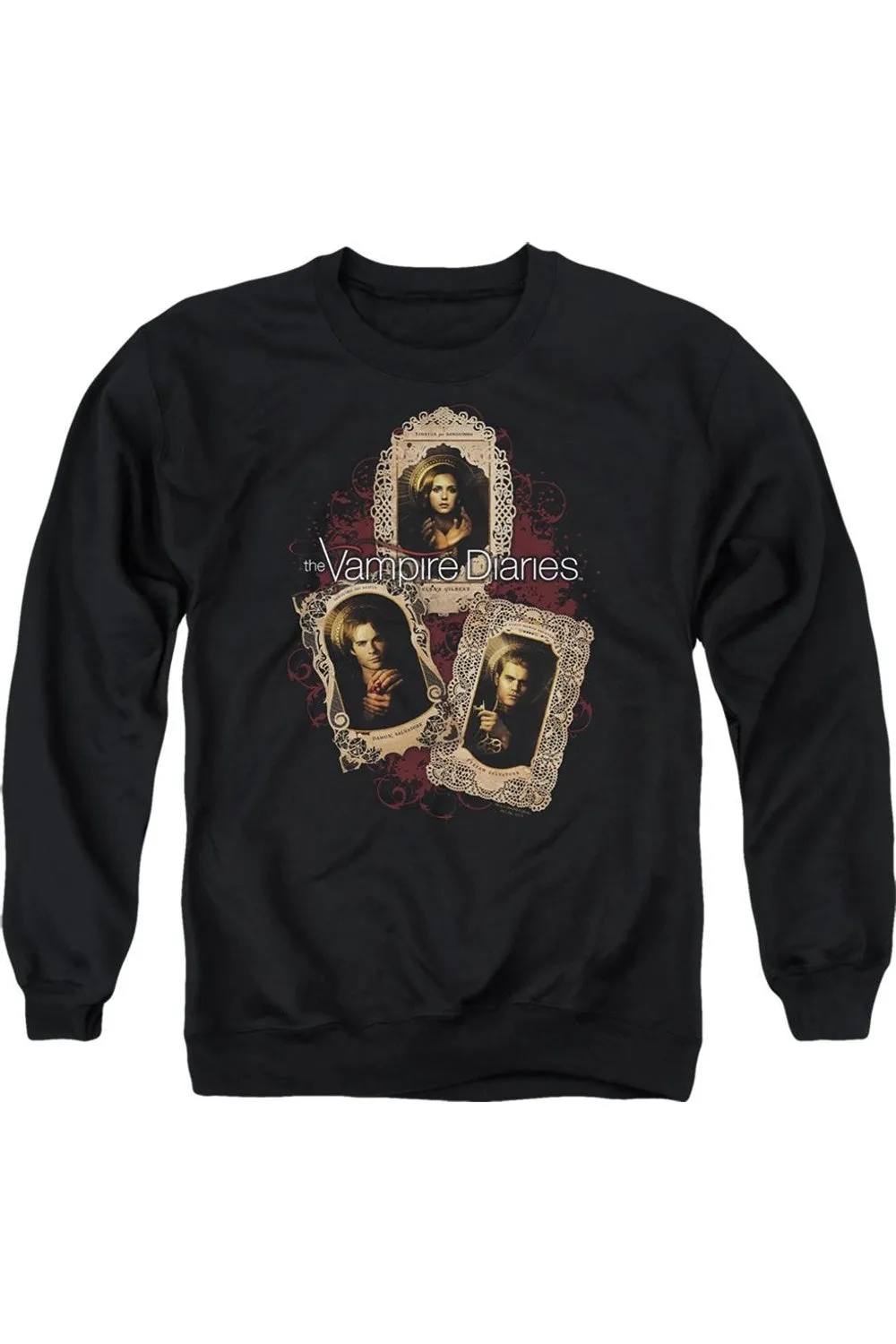 Vampire Diaries Holy Cards Adult Crewneck Sweatshirt