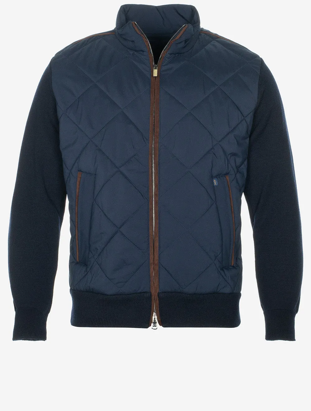 Wool Full Zip Typhoon Knit Navy
