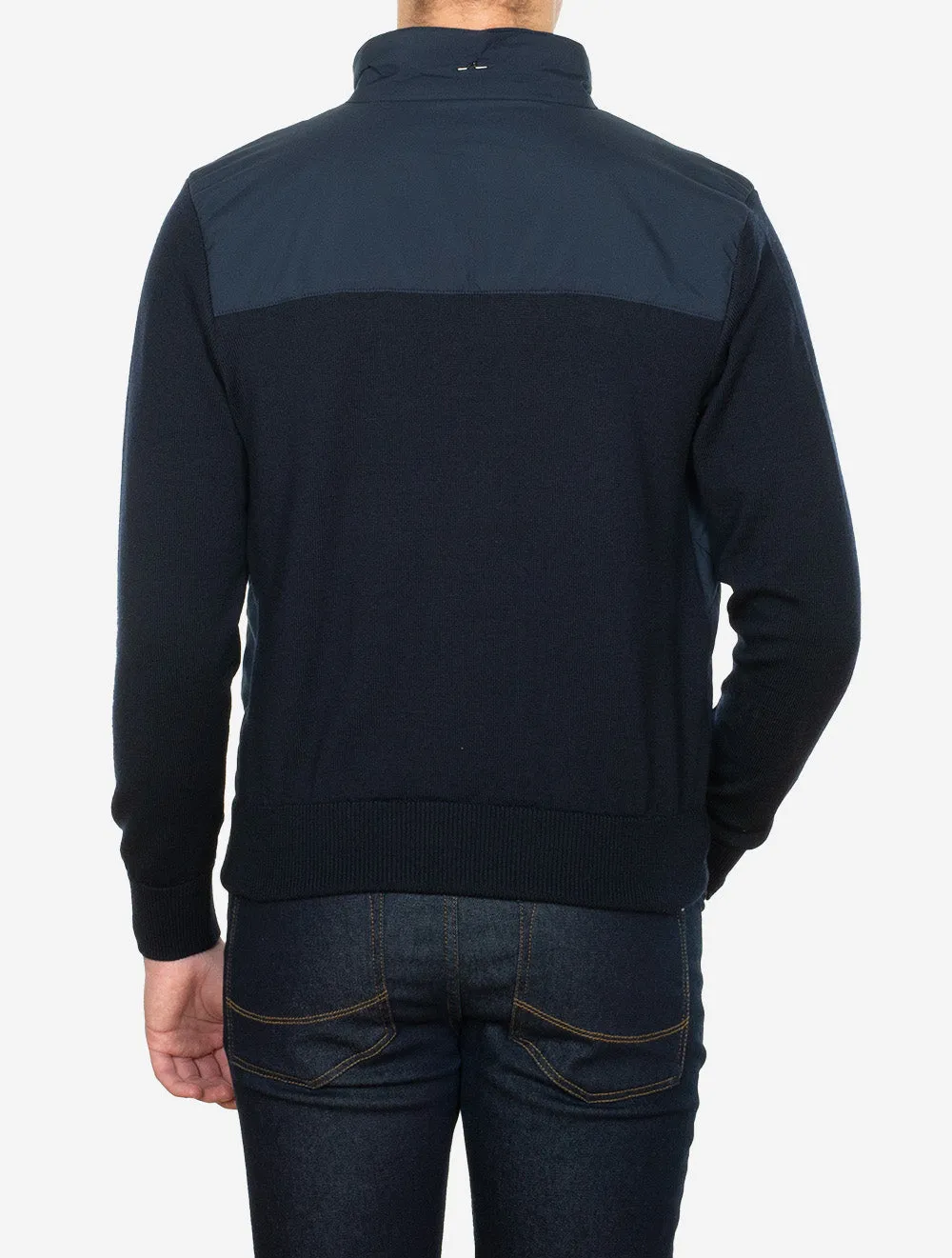 Wool Full Zip Typhoon Knit Navy