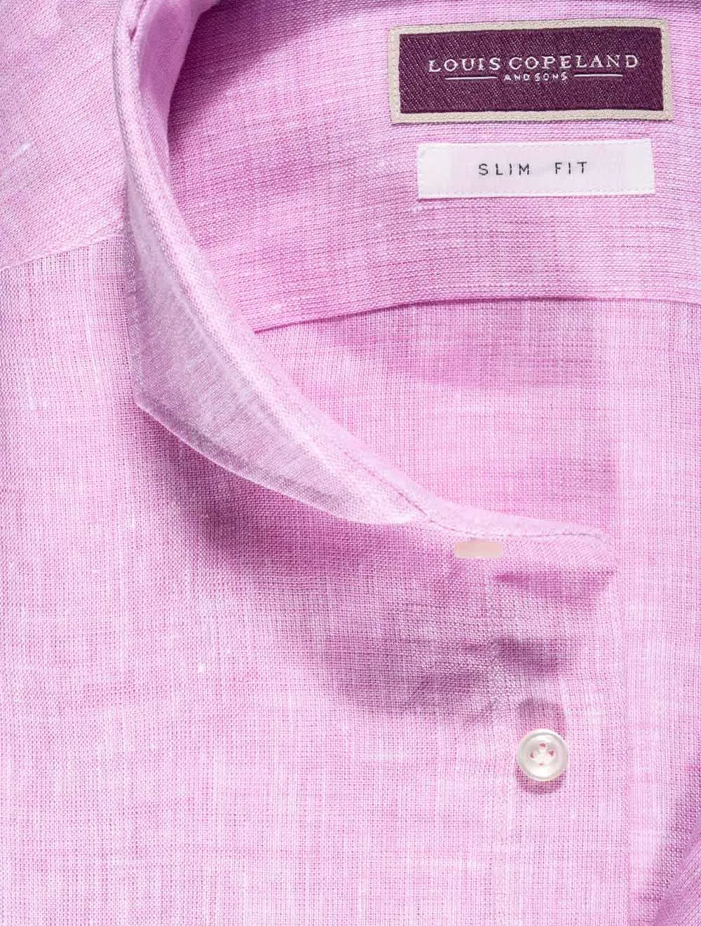 Yukon Linen Slim Fit Shirt Pink