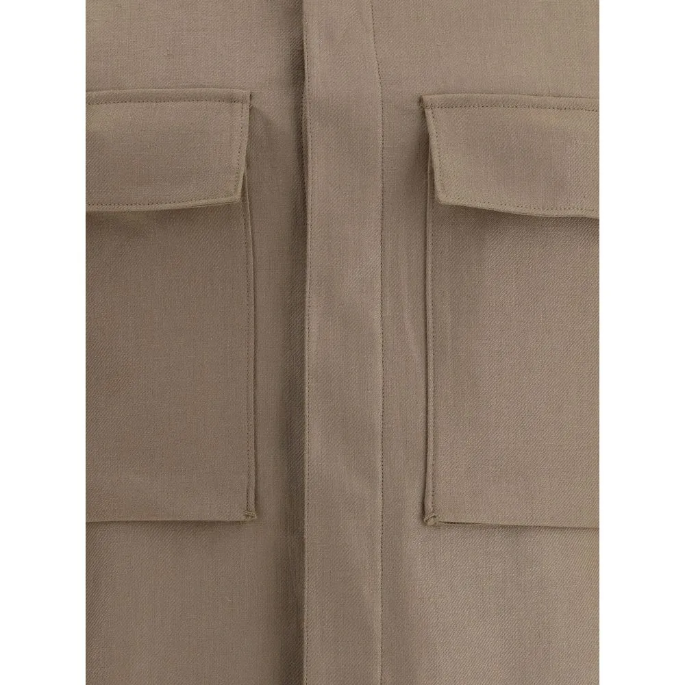 ZEGNA Linen Shirt Men's Jacket